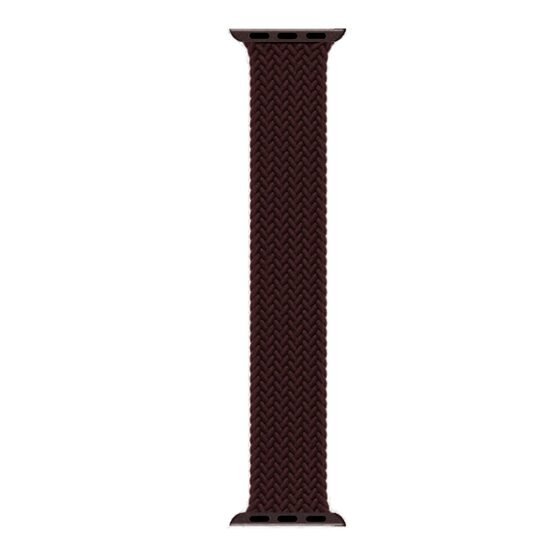 Microsonic Apple Watch Series 9 41mm Kordon, (Medium Size, 147mm) Braided Solo Loop Band Koyu Bordo