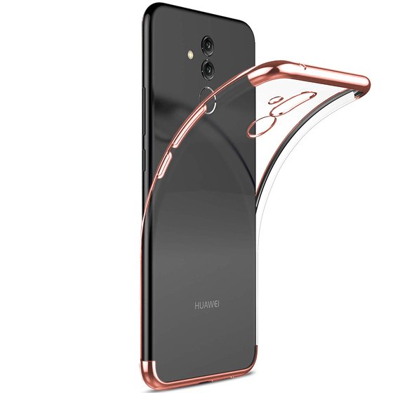 Microsonic Huawei Mate 20 Lite Kılıf Skyfall Transparent Clear Rose Gold