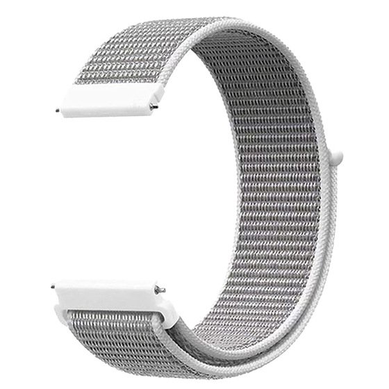 Microsonic Huawei Watch 5 46mm Hasırlı Kordon Woven Sport Loop Beyaz