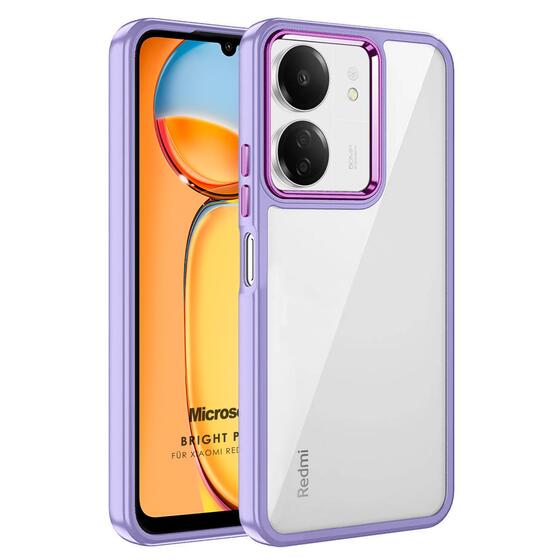 Microsonic Xiaomi Poco C65 Kılıf Bright Planet Lila