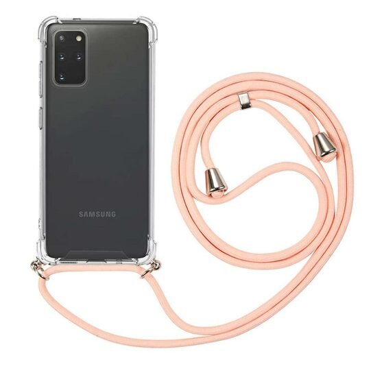 Microsonic Samsung Galaxy S20 Plus Kılıf Neck Lanyard Rose Gold