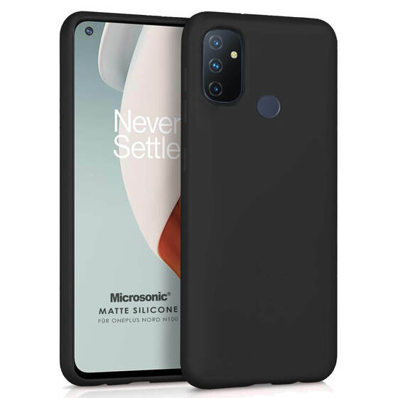 Microsonic Matte Silicone OnePlus Nord N100 Kılıf Siyah