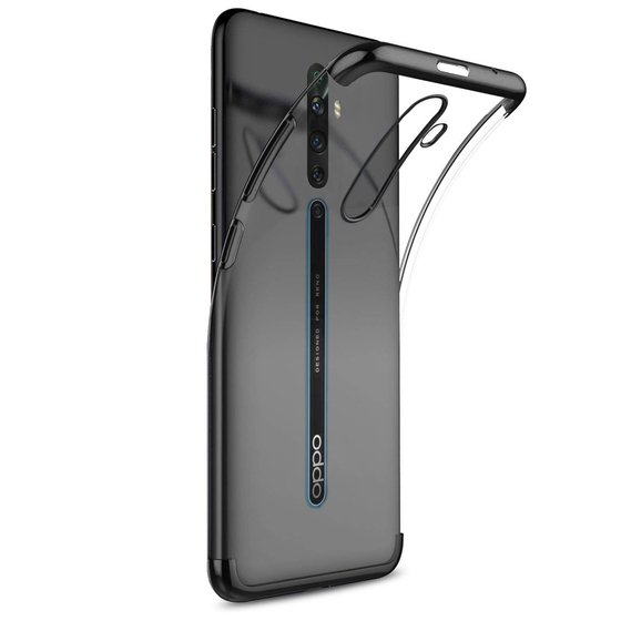 Microsonic Oppo Reno 2Z Kılıf Skyfall Transparent Clear Siyah