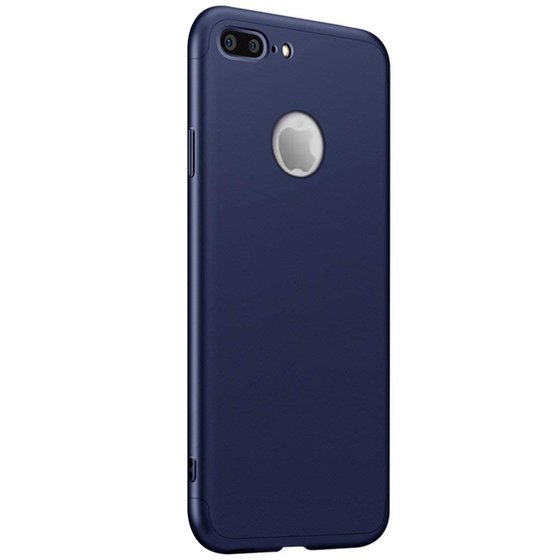 Microsonic Apple iPhone 7 Plus Kılıf Double Dip 360 Protective Lacivert