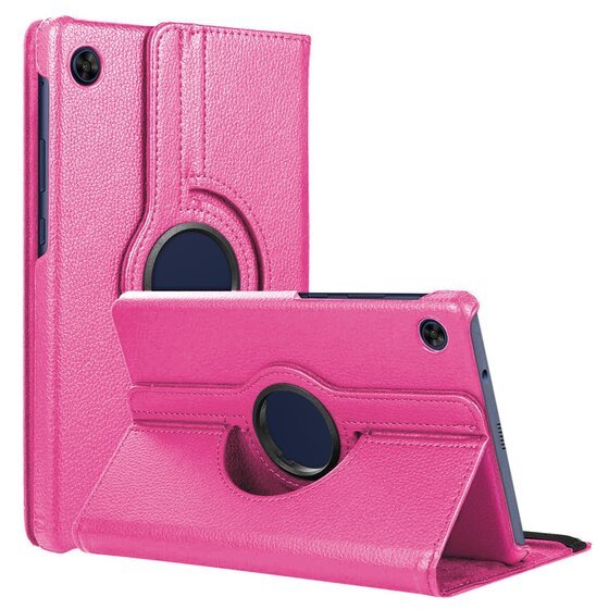 Microsonic Huawei MatePad SE Kılıf 360 Rotating Stand Deri Pembe