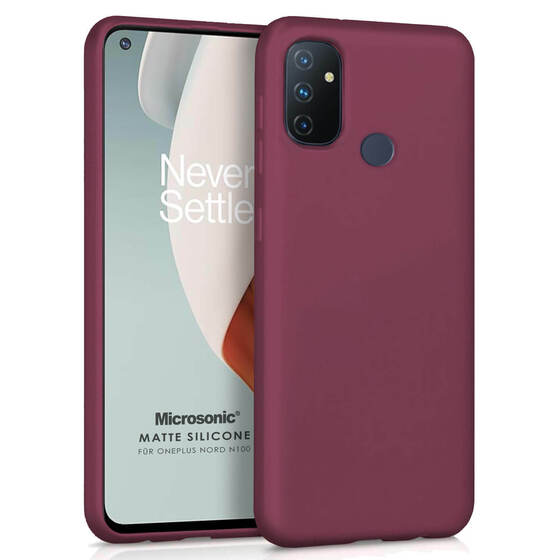 Microsonic Matte Silicone OnePlus Nord N100 Kılıf Mor