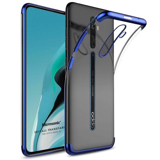 Microsonic Oppo Reno 2Z Kılıf Skyfall Transparent Clear Mavi