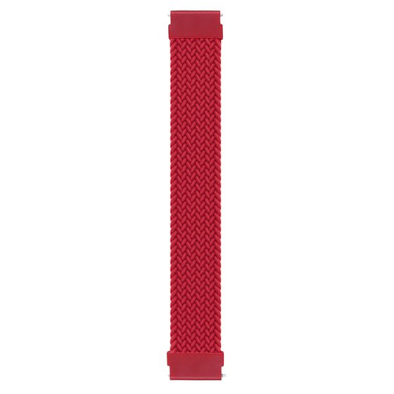 Microsonic Huawei Watch 5 46mm Kordon, (Medium Size, 155mm) Braided Solo Loop Band Kırmızı