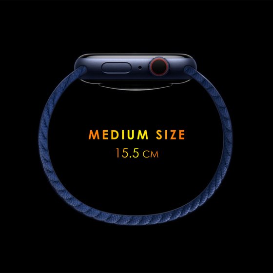 Microsonic Huawei Watch 5 46mm Kordon, (Medium Size, 155mm) Braided Solo Loop Band Kırmızı