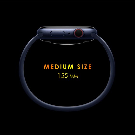 Microsonic Apple Watch Series 8 45mm Kordon, (Medium Size, 155mm) New Solo Loop Kırmızı