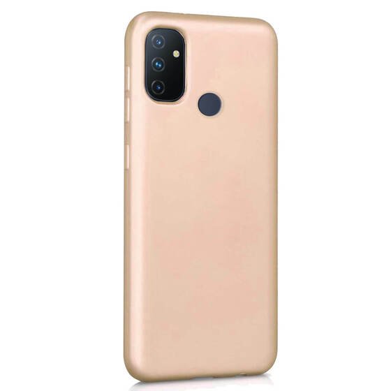 Microsonic Matte Silicone OnePlus Nord N100 Kılıf Gold