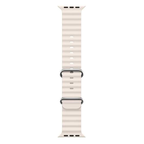 Microsonic Apple Watch Series 8 41mm Kordon Ocean Band Bej