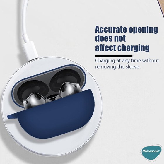 Microsonic Huawei FreeBuds Pro 4 Kılıf Askılı Mat Silikon Sarı