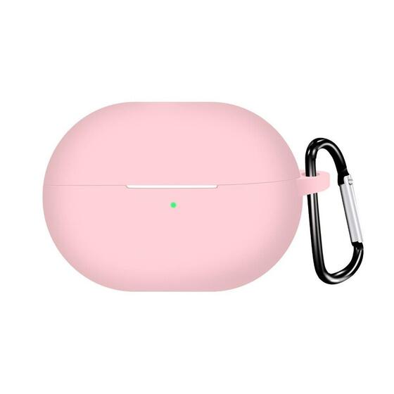 Microsonic Huawei FreeBuds Pro 4 Kılıf Askılı Mat Silikon Pembe