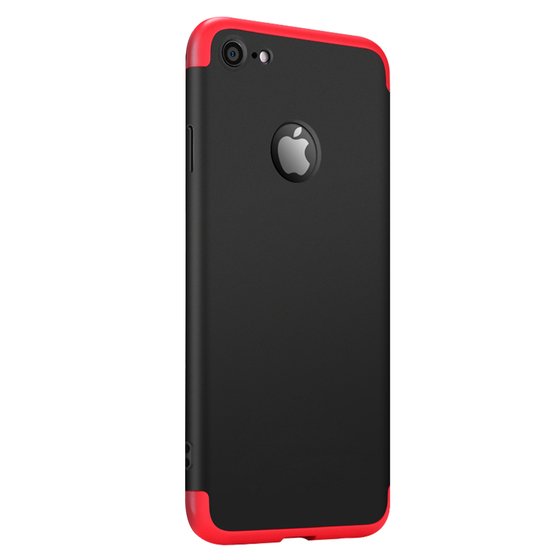 Microsonic Apple iPhone 6S Plus Kılıf Double Dip 360 Protective Siyah Kırmızı