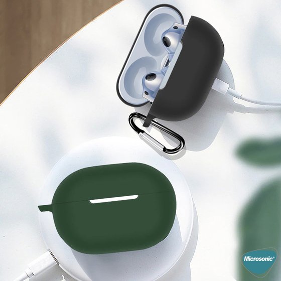 Microsonic Huawei FreeBuds Pro 4 Kılıf Askılı Mat Silikon Mavi