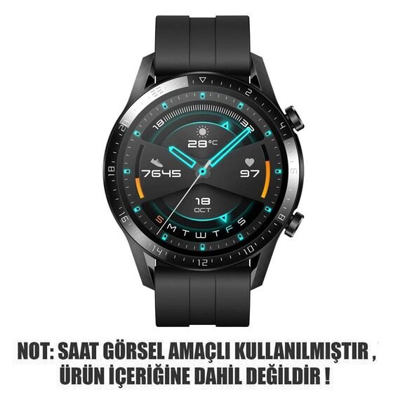 Microsonic Huawei Watch 5 46mm Kordon, Silicone RapidBands Siyah