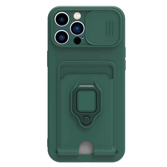 Microsonic Apple iPhone 13 Pro Max Kılıf Multifunction Silicone Yeşil