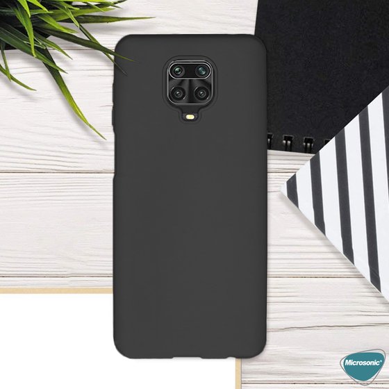 Microsonic Matte Silicone Xiaomi Redmi Note 9 Pro Max Kılıf Mor