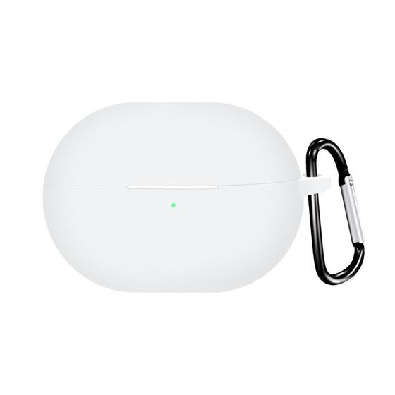 Microsonic Huawei FreeBuds Pro 4 Kılıf Askılı Mat Silikon Beyaz