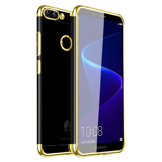 Microsonic Huawei P Smart Kılıf Skyfall Transparent Clear Gold