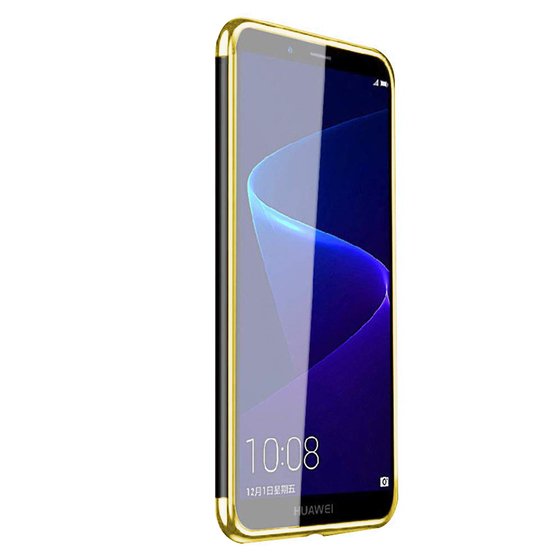 Microsonic Huawei P Smart Kılıf Skyfall Transparent Clear Gold