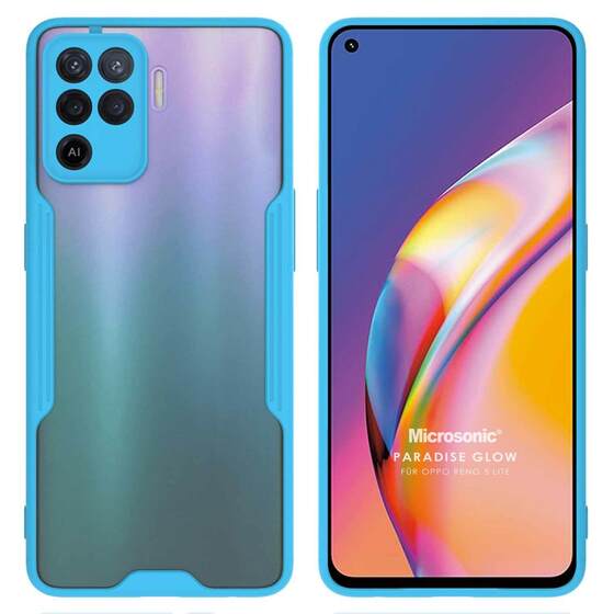 Microsonic Oppo Reno 5 Lite Kılıf Paradise Glow Turkuaz