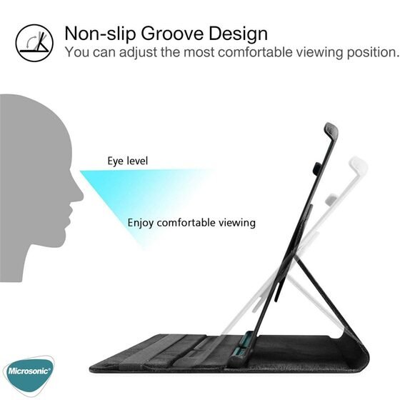 Microsonic Samsung Galaxy Tab A7 Lite T225 Kılıf 360 Rotating Stand Deri Mor