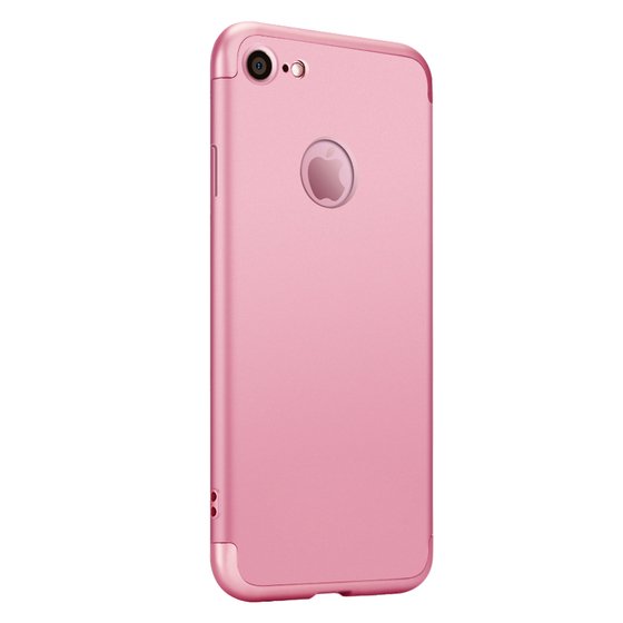 Microsonic Apple iPhone 6 Plus Kılıf Double Dip 360 Protective Rose Gold