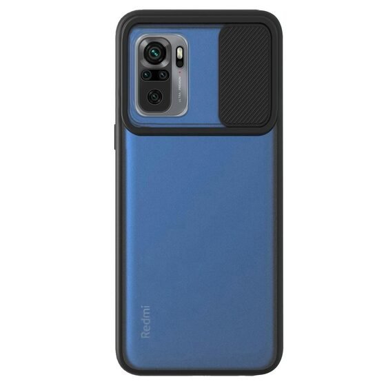 Microsonic Xiaomi Redmi Note 10S Kılıf Slide Camera Lens Protection Siyah