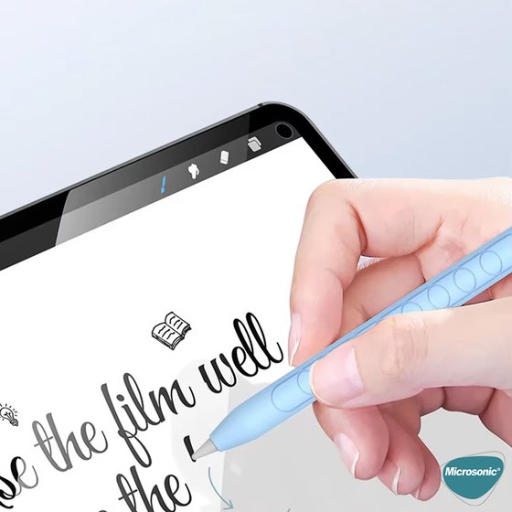 Microsonic Apple Pencil Pro Kılıf Mat Silikon Gri