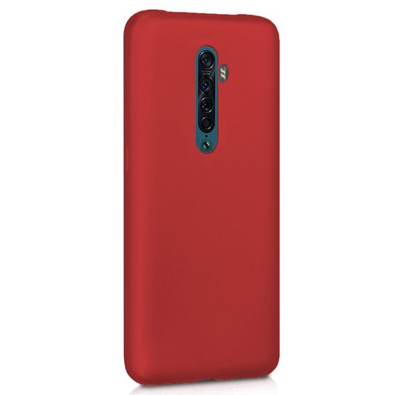 Microsonic Matte Silicone Oppo Reno 2 Kılıf Kırmızı