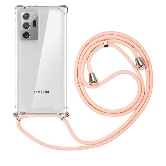 Microsonic Samsung Galaxy Note 20 Ultra Kılıf Neck Lanyard Rose Gold