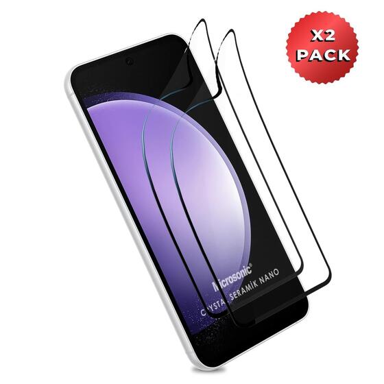 Microsonic Samsung Galaxy S23 FE Crystal Seramik Nano Ekran Koruyucu Siyah (2 Adet)