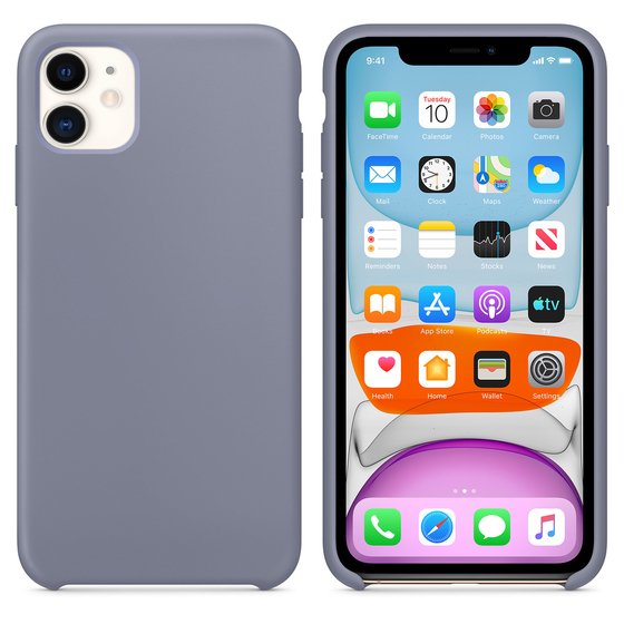 Microsonic Apple iPhone 11 (6.1'') Kılıf Liquid Lansman Silikon Lavanta Grisi