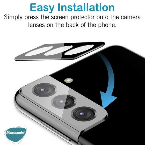 Microsonic Samsung Galaxy S21 FE Kamera Lens Koruma Camı V2 Siyah