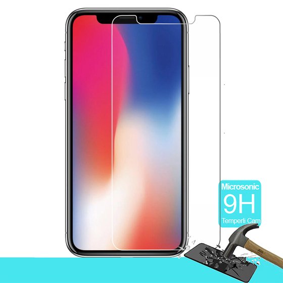 Microsonic Apple iPhone X Temperli Cam Ekran koruyucu Kırılmaz film