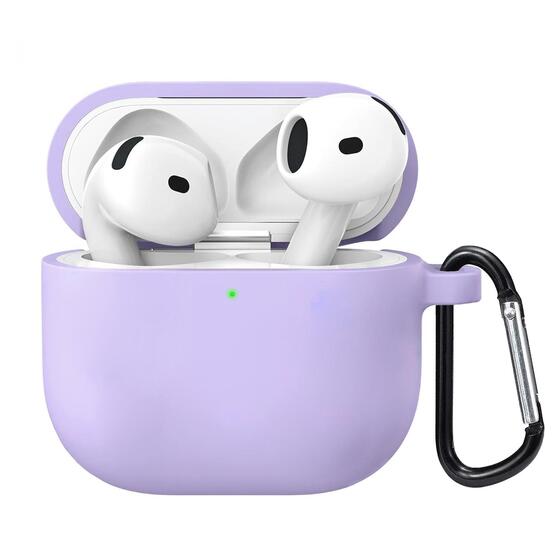 Microsonic Airpods 4.Nesil / ANC Liquid Silicone Lansman Lila