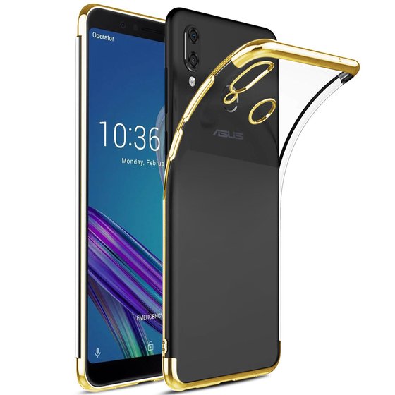 Microsonic Asus Zenfone Max Pro M1 (5.99'') ZB601KL Kılıf Skyfall Transparent Clear Gold