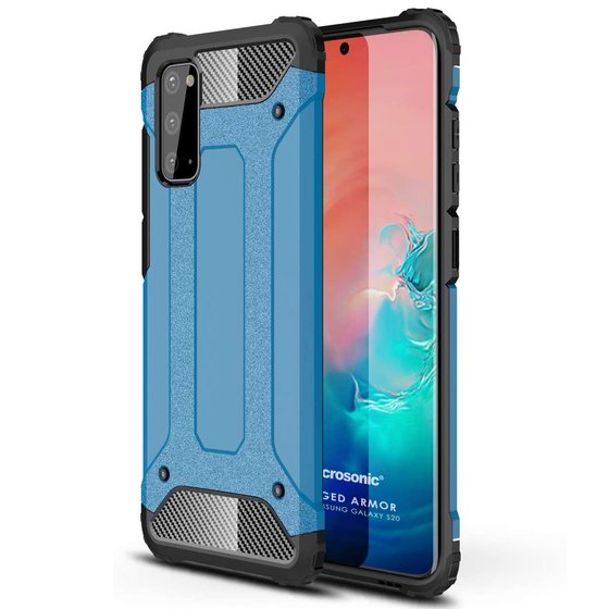 Microsonic Samsung Galaxy S20 Kılıf Rugged Armor Mavi