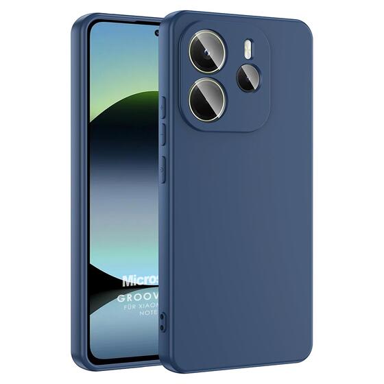 Microsonic Xiaomi Redmi Note 14 4G Kılıf Groovy Soft Lacivert