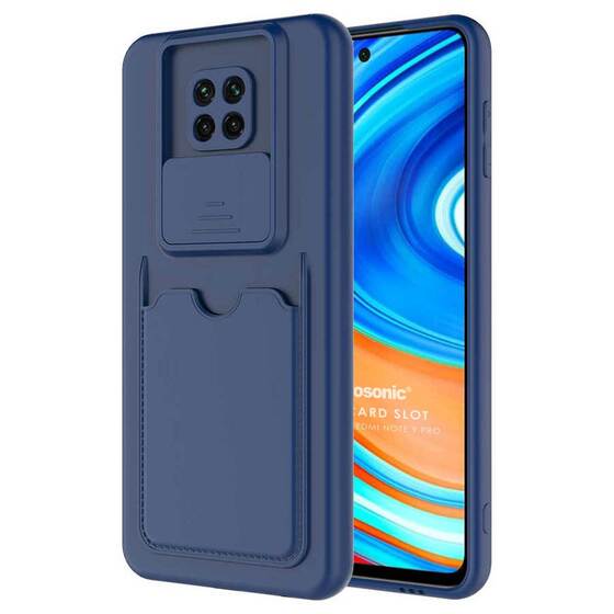 Microsonic Xiaomi Redmi Note 9 Pro Kılıf Inside Card Slot Lacivert