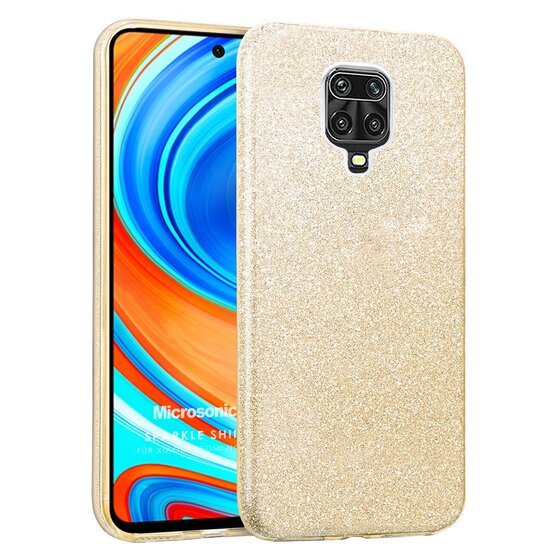 Microsonic Xiaomi Redmi Note 9 Pro Kılıf Sparkle Shiny Gold