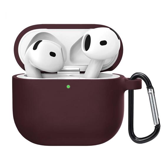 Microsonic Airpods 4.Nesil / ANC Liquid Silicone Lansman Bordo