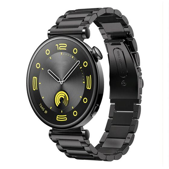 Microsonic Huawei Watch 5 42mm Metal Stainless Steel Kordon Siyah