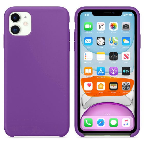 Microsonic Apple iPhone 11 (6.1'') Kılıf Liquid Lansman Silikon Menekşe Moru