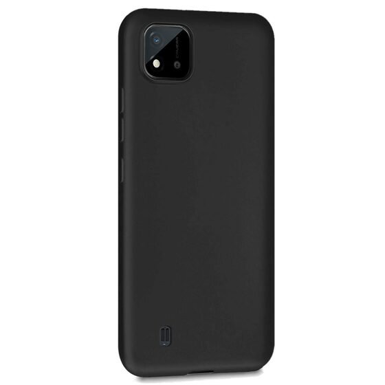 Microsonic Matte Silicone Realme C11 2021 Kılıf Siyah