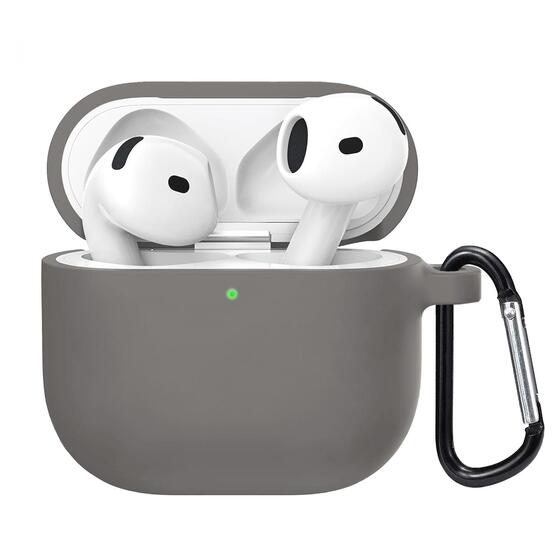 Microsonic Airpods 4.Nesil / ANC Liquid Silicone Lansman Gri