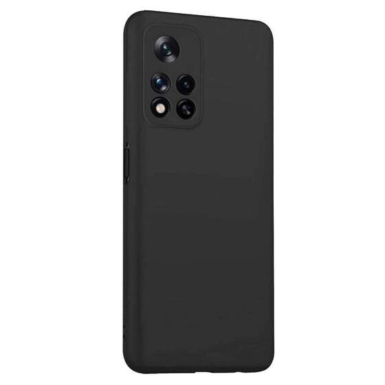 Microsonic Matte Silicone Xiaomi Redmi Note 11 Pro Plus Kılıf Siyah