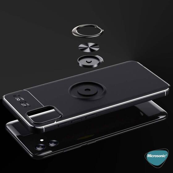 Microsonic Samsung Galaxy A04e Kılıf Kickstand Ring Holder Lacivert